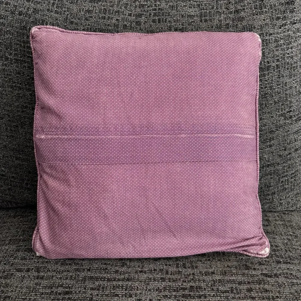 Vintage Cottage Core Quilted Hearts And Flower Throw Pillow